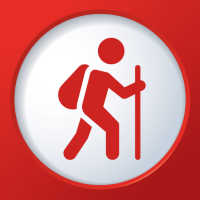 Hiking and hiking routes icon