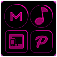 Black and Pink Icon Pack